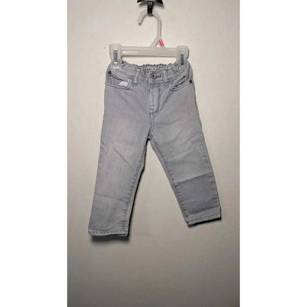 Cat & Jack Blue Thermal Top + Children Place Gray Skinny Jeans Boys Size 2T - Picture 2 of 5